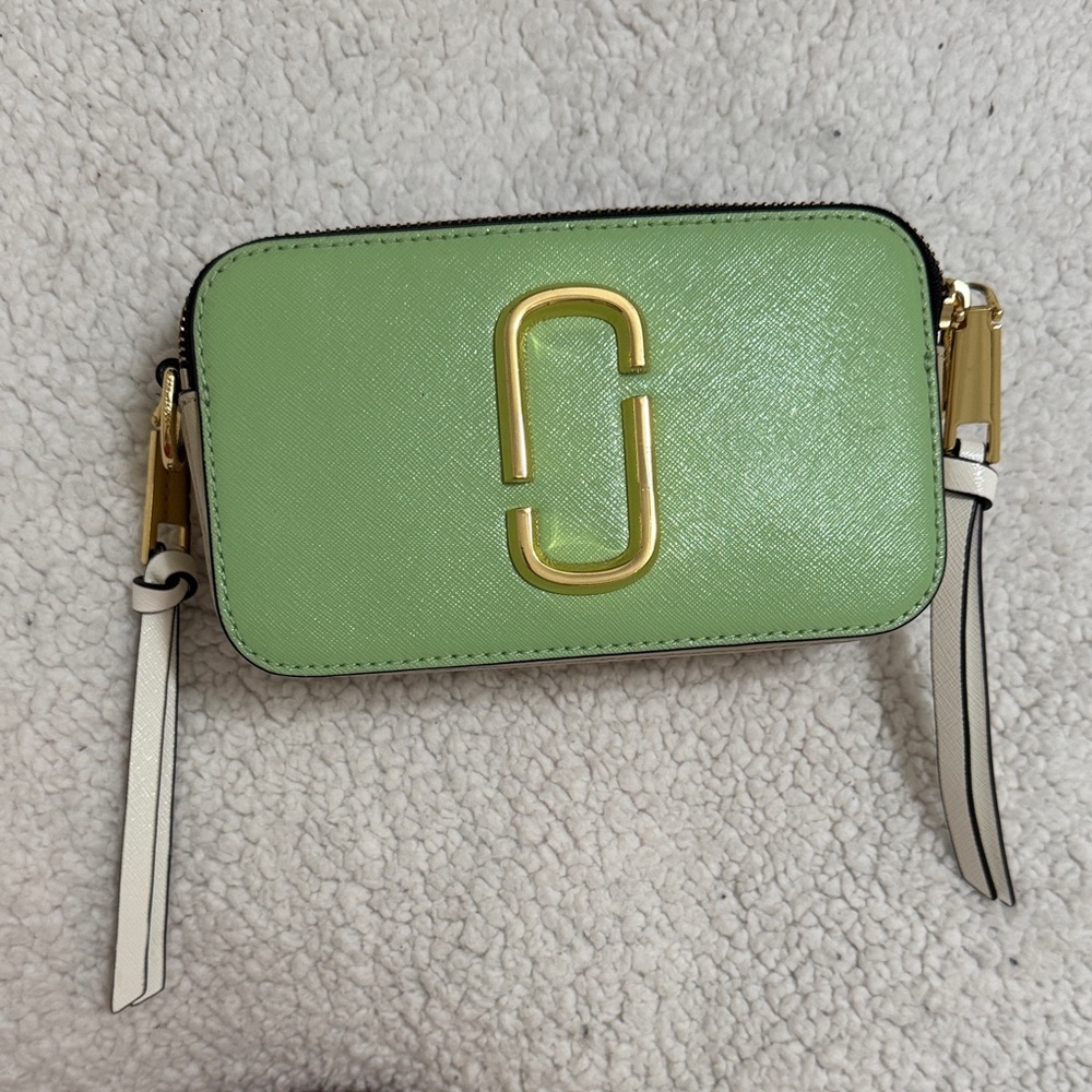 Marc Jacobs Mint Green Crossbody with Gold Accent